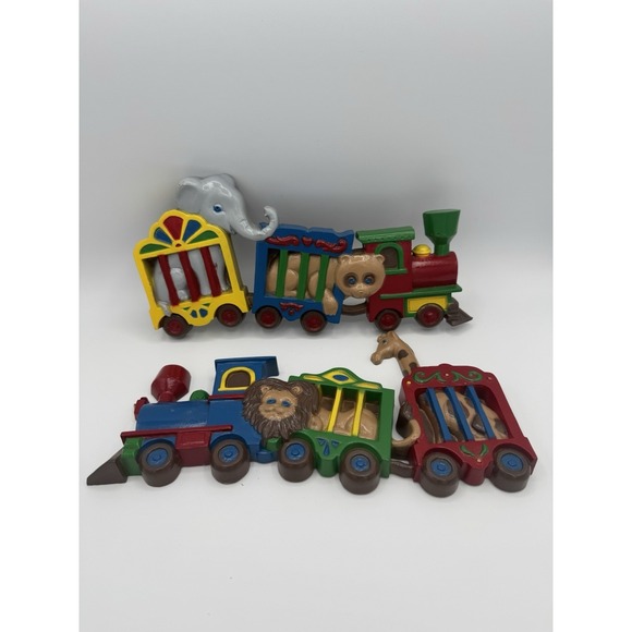 Burwood Other - 90's Vintage Burwood Circus Animal Trains Nursery Wall Hanging Decor‎ Set of 2